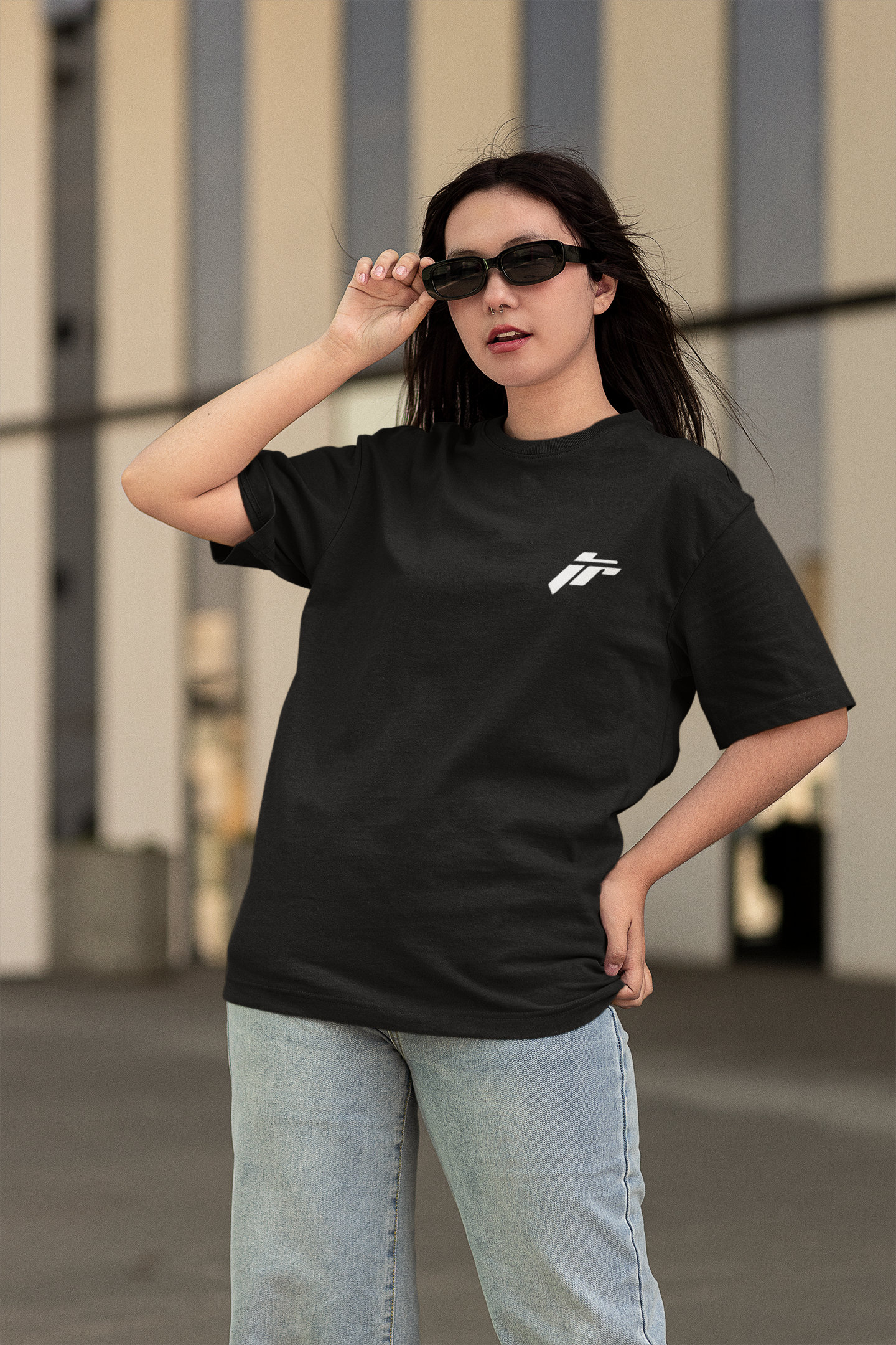 Easy Breezy Black Relaxed Fit T-shirt