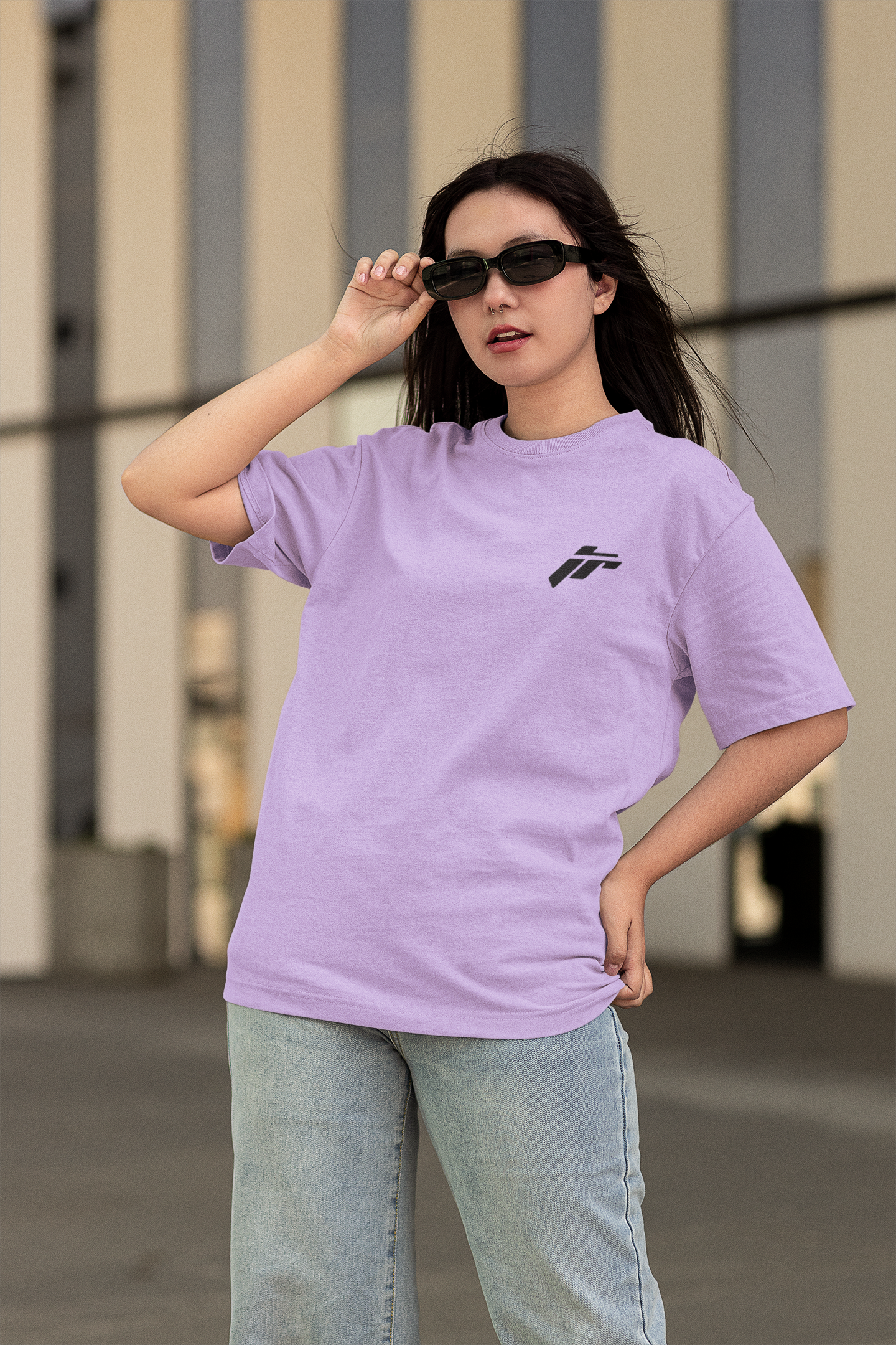 Easy Breezy Lavender Relaxed Fit T-shirt
