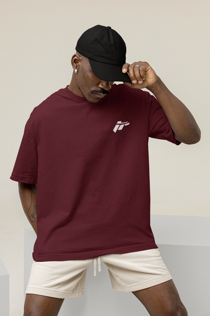 Easy Breezy Maroon Relaxed Fit T-shirt