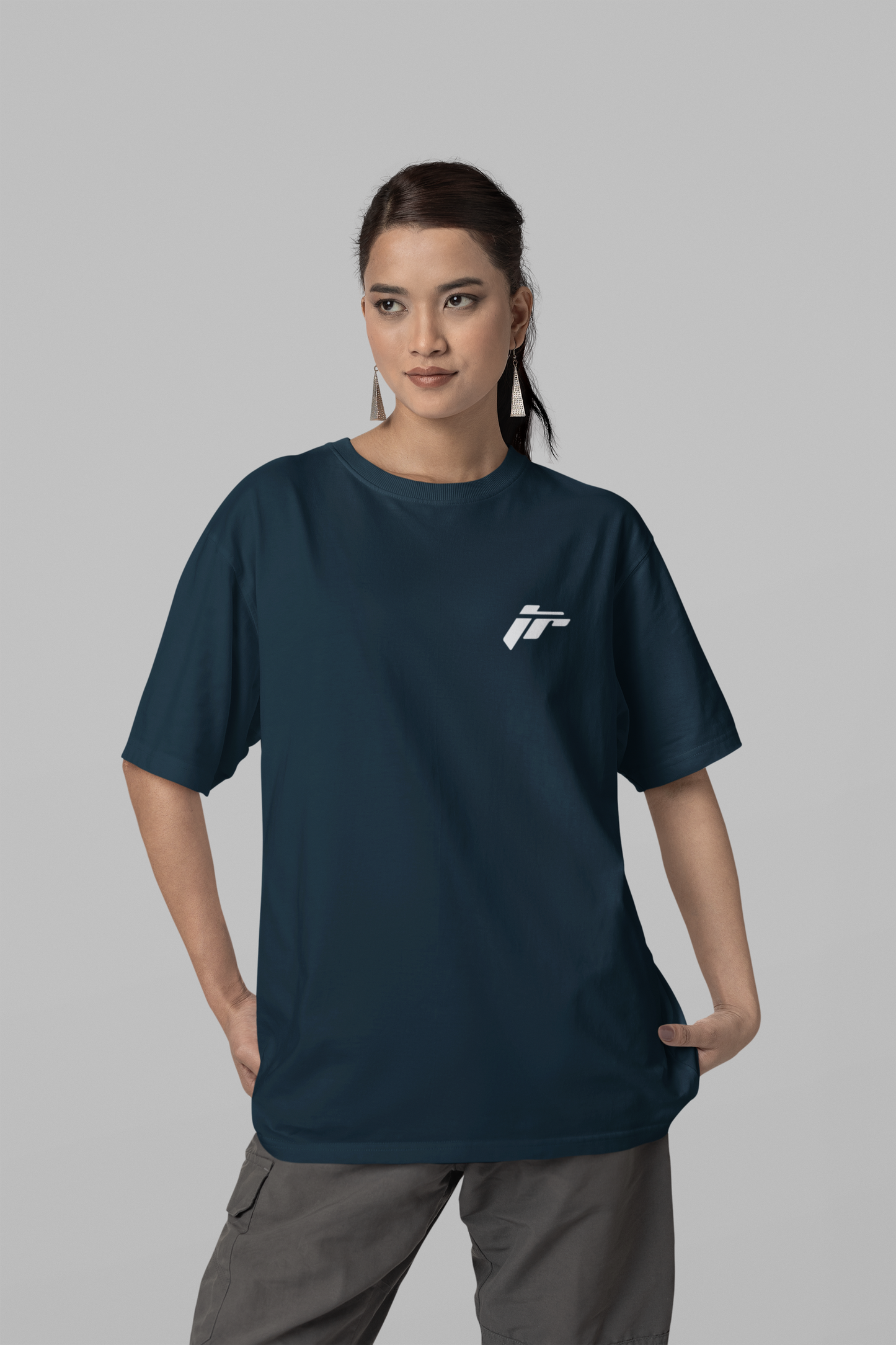 Easy Breezy Petrol Blue Relaxed Fit T-shirt